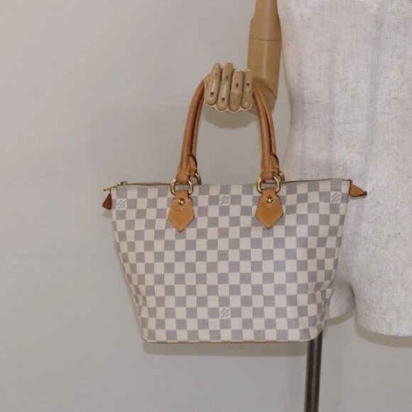 LOUIS VUITTON Damier Azur Saleya PM Tote Bag N51186 LV Auth 138231 - Picture 3 of 16